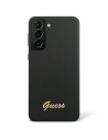 Case Guess GUHCS23MSLSMK Samsung Galaxy S23+ Plus schwarz/black hardcase Silikon Vintage Gold Logo