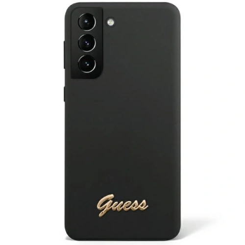 Etui Guess GUHCS23SSLSMK Samsung Galaxy S23 czarny/black hardcase Silicone Vintage Gold Logo