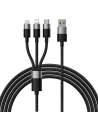 Kabel Baseus StarSpeed 3w1 USB-A/USB-C - micro USB - Lightning, 3,5A, 1.2m (černý)