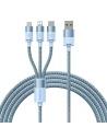 Hurtownia GSM - Kabel Baseus StarSpeed 3w1 USB-A/USB-C - micro USB - Lightning, 3,5A, 1.2m (modrý) - BSU3938 - {ean13} - Hurt