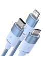 Hurtownia GSM - Kabel Baseus StarSpeed 3w1 USB-A/USB-C - micro USB - Lightning, 3,5A, 1.2m (modrý) - BSU3938 - {ean13} - Hurt