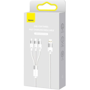 Hurtownia GSM - Kábel Baseus StarSpeed 3w1 USB-A/USB-C - micro USB - Lightning, 3,5A, 1.2m (fehér) - BSU3940 - {ean13} - Hurt