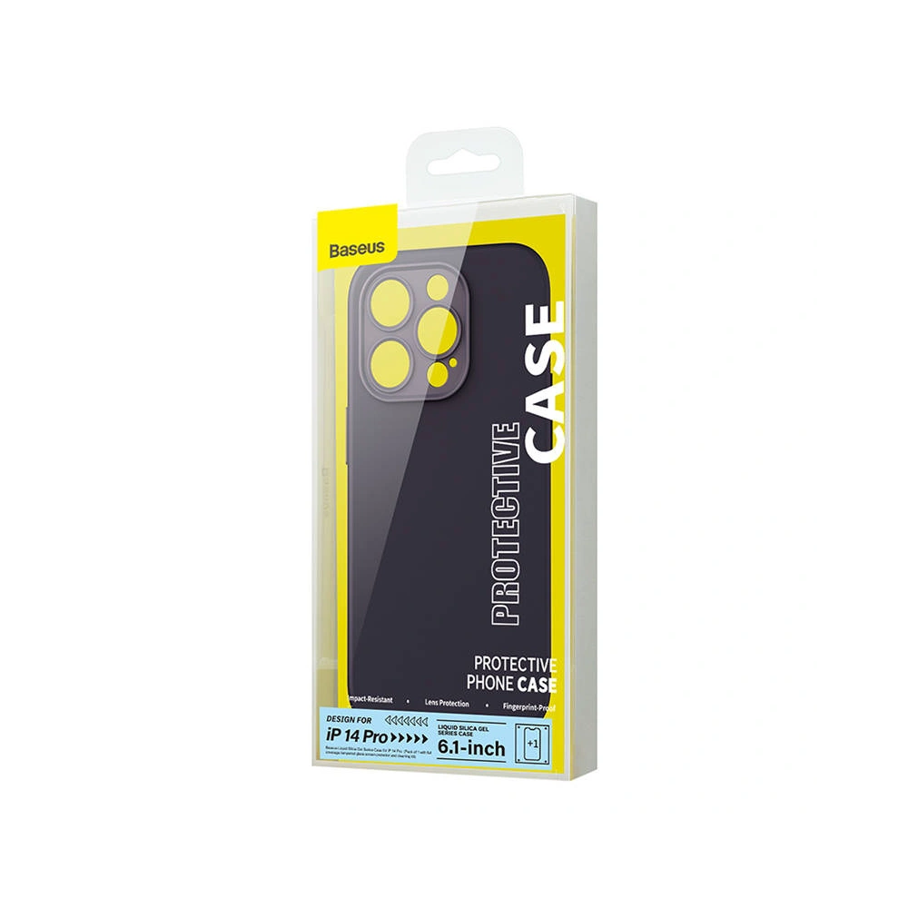 Hurtownia GSM - Set von Hülle + Glas Baseus Liquid Silica Gel Apple iPhone 14 Pro (lila) - BSU3950 - {ean13} - Hurt
