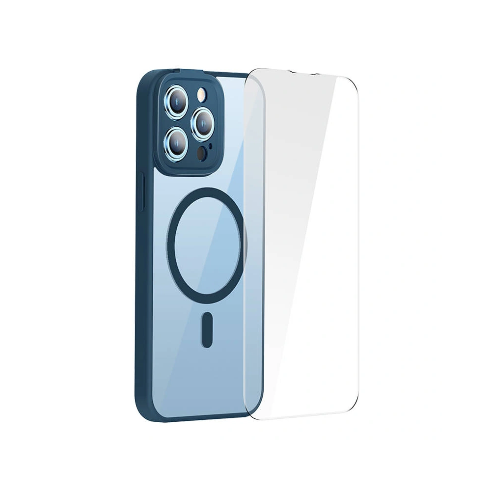 Wholesale Baseus Frame MagSafe Case + Glass Apple iPhone 14 Pro (blue) - BSU3957 - {ean13} - Hurt