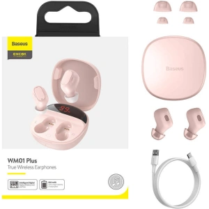 TWS Kopfhörer Baseus Encok WM01 Plus (rosa)