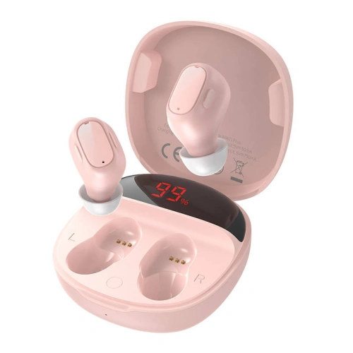 Słuchawki TWS Baseus Encok WM01 Plus (różowe)