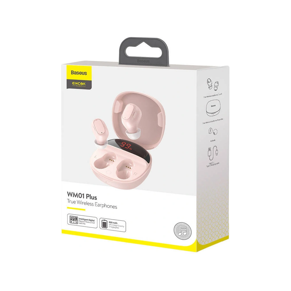 Hurtownia GSM - TWS Kopfhörer Baseus Encok WM01 Plus (rosa) - BSU3958 - {ean13} - Hurt