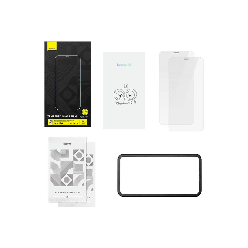 Hurtownia GSM - Sticlă securizată Baseus Crystal 0.3mm Apple iPhone 11/XR [2 PACK] - BSU3959 - {ean13} - Hurt