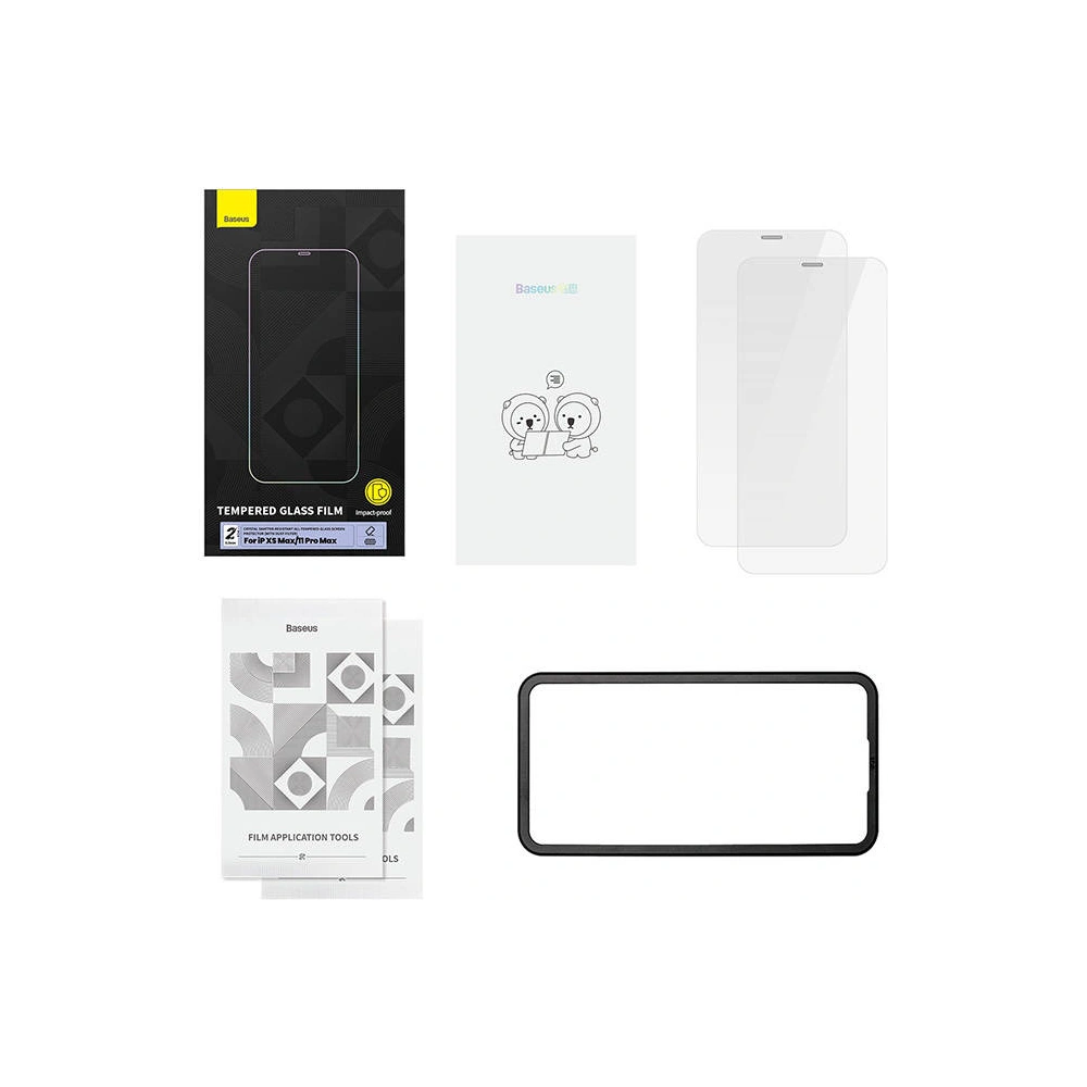 Hurtownia GSM - Gehärtetes Glas Baseus Crystal 0.3mm Apple iPhone 11 Pro Max/XS Max [2 PACK] - BSU3960 - {ean13} - Hurt