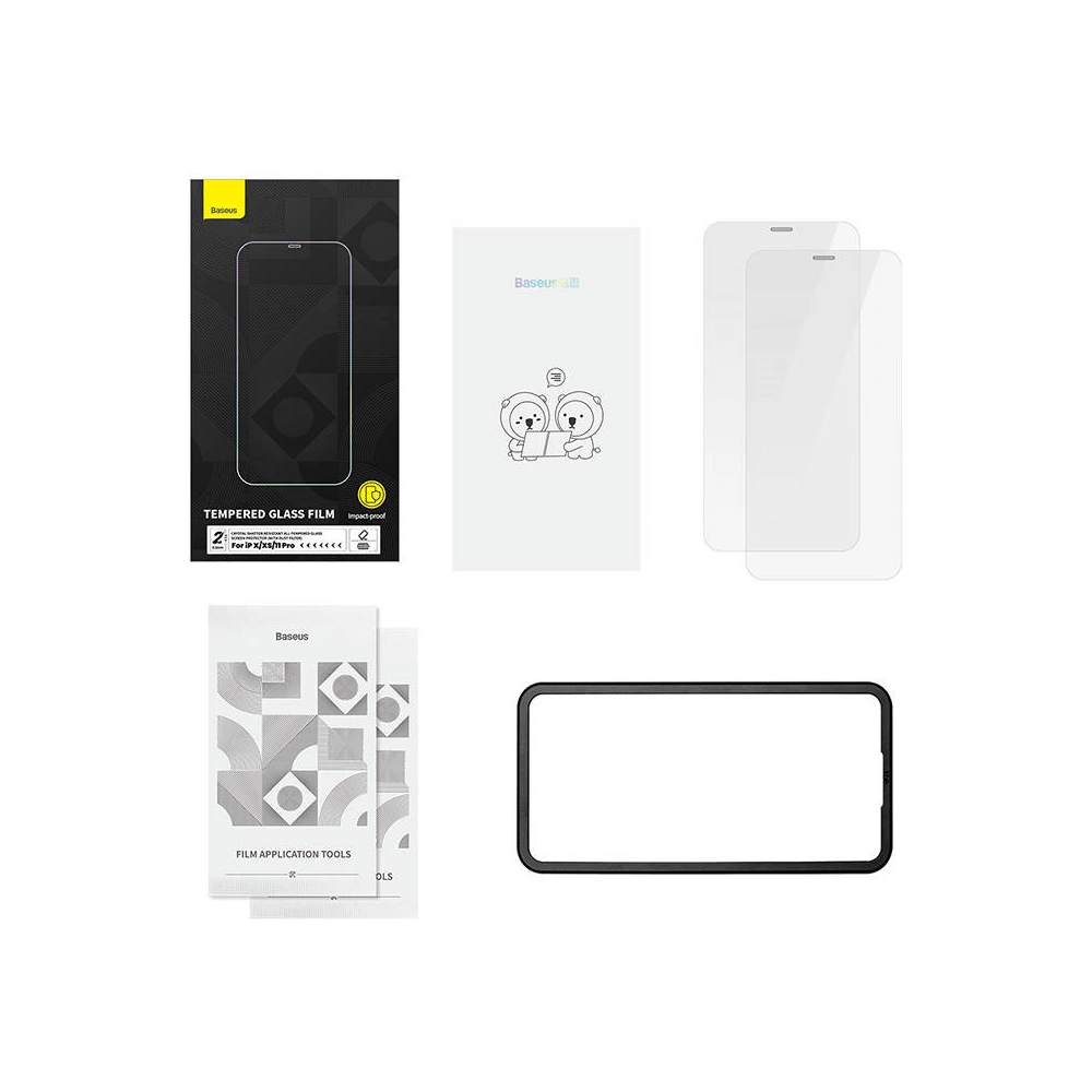 Hurtownia GSM - Edzett üveg Baseus Crystal 0.3mm Apple iPhone 11 Pro/XS/X [2 PACK] - BSU3961 - {ean13} - Hurt