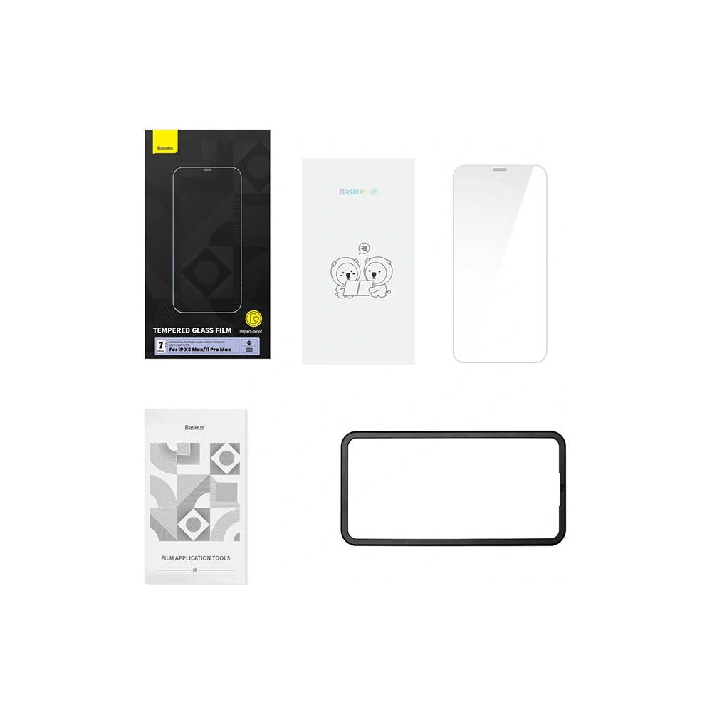 Hurtownia GSM - Gehärtetes Glas Baseus Corning 0.4mm Apple iPhone 11 Pro Max/XS Max [2 PACK] - BSU3965 - {ean13} - Hurt