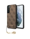 Case Guess GUHCS23SGF4GBR Samsung Galaxy S23 braun/brown Hardcase 4G Charms Collection