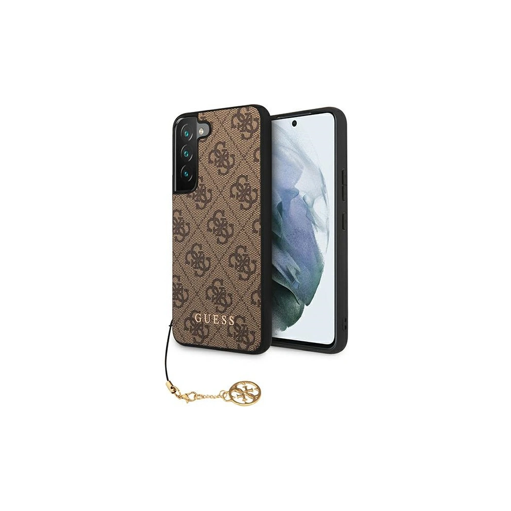 Hurtownia GSM - Case Guess GUHCS23SGF4GBR Samsung Galaxy S23 braun/brown Hardcase 4G Charms Collection - GUE2365 - {ean13} - Hurt
