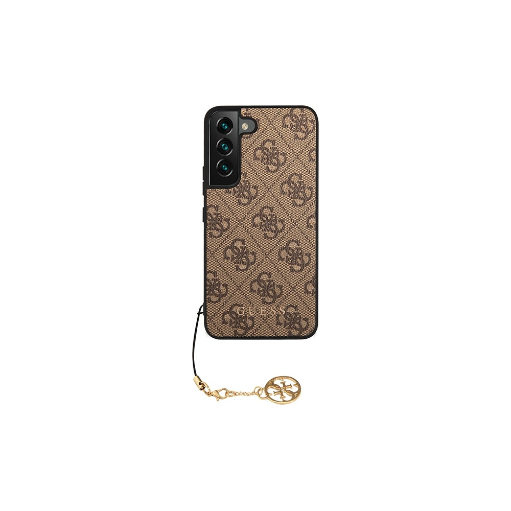 Hurtownia GSM - Case Guess GUHCS23SGF4GBR Samsung Galaxy S23 braun/brown Hardcase 4G Charms Collection - GUE2365 - {ean13} - Hurt