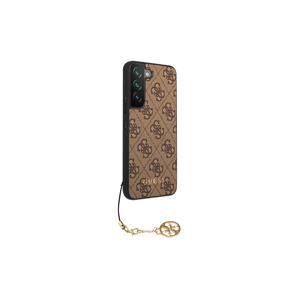 Hurtownia GSM - Case Guess GUHCS23SGF4GBR Samsung Galaxy S23 braun/brown Hardcase 4G Charms Collection - GUE2365 - {ean13} - Hurt
