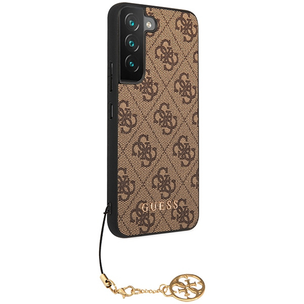 Kryt Guess GUHCS23SGF4GBR Samsung Galaxy S23 brown hardcase 4G Charms Collection