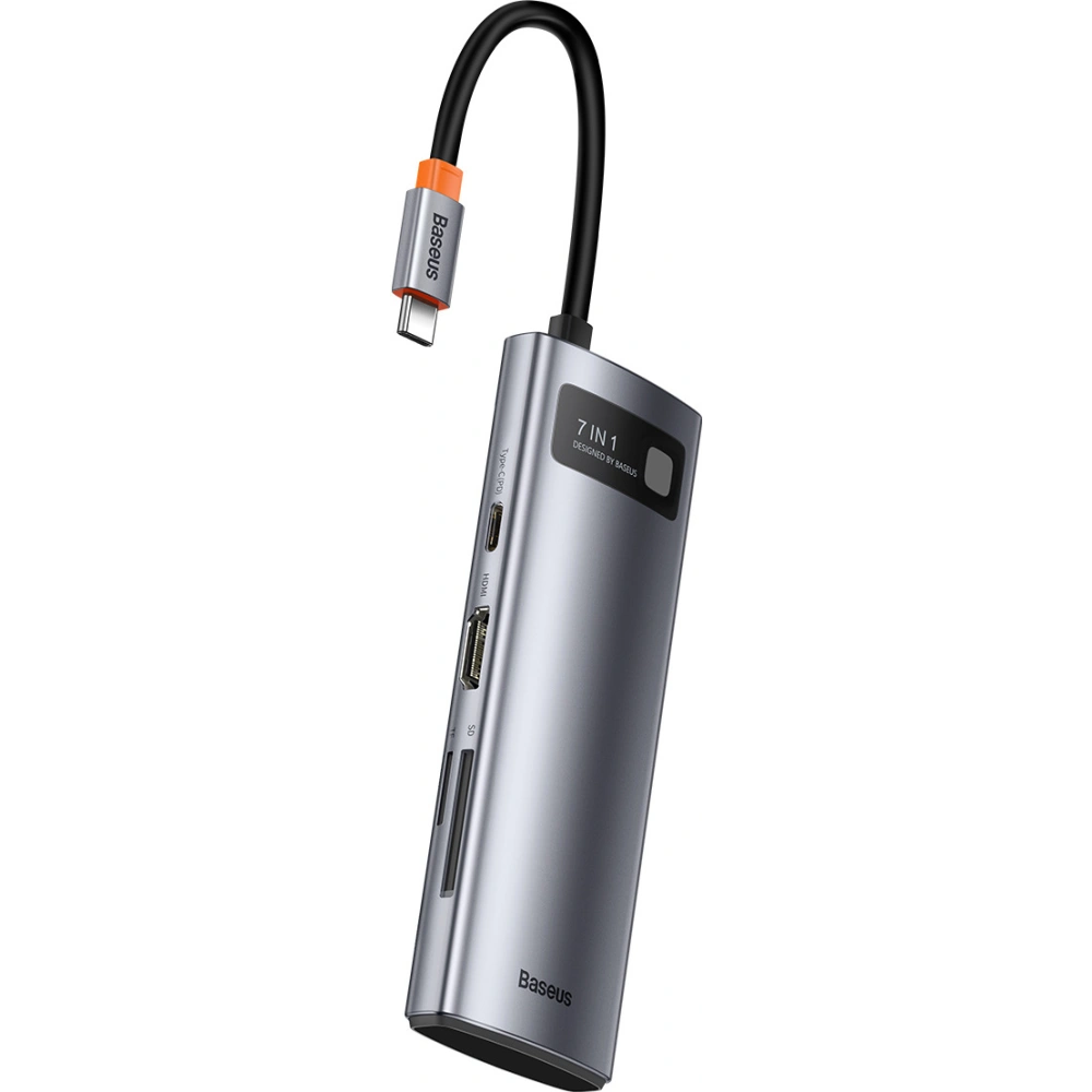 [OUTLET] Adapter 7w1 Baseus Hub USB-C la 2x USB 3.0 + HDMI + USB-C PD