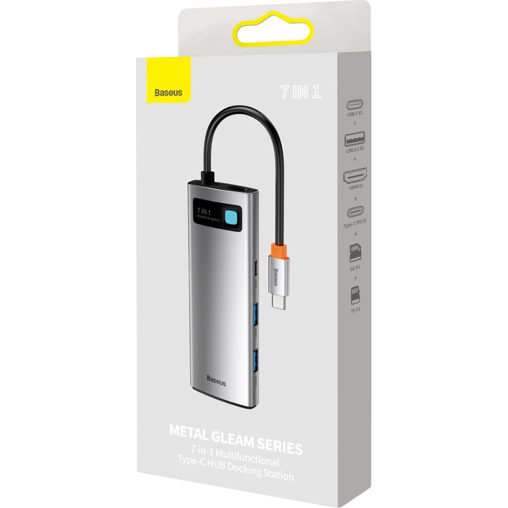 [OUTLET] 7w1 Baseus Adapter Hub USB-C na 2x USB 3.0 + HDMI + USB-C PD