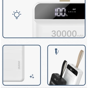 Hurtownia GSM - [OUTLET] Powerbank Dudao 30000mAh 3xUSB LED světlo bílé (K8s+) - OT-426 - {ean13} - Hurt