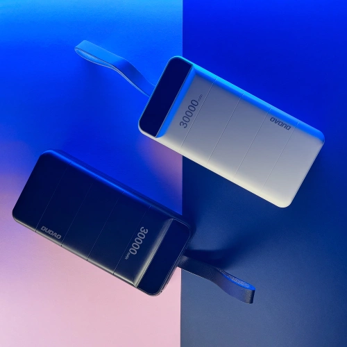 [OUTLET] Powerbank Dudao 30000mAh 3xUSB lampka LED biały (K8s+)