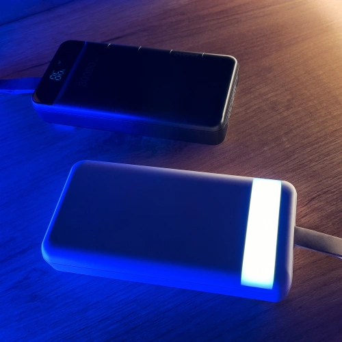 [OUTLET] Powerbank Dudao 30000mAh 3xUSB lampka LED biały (K8s+)