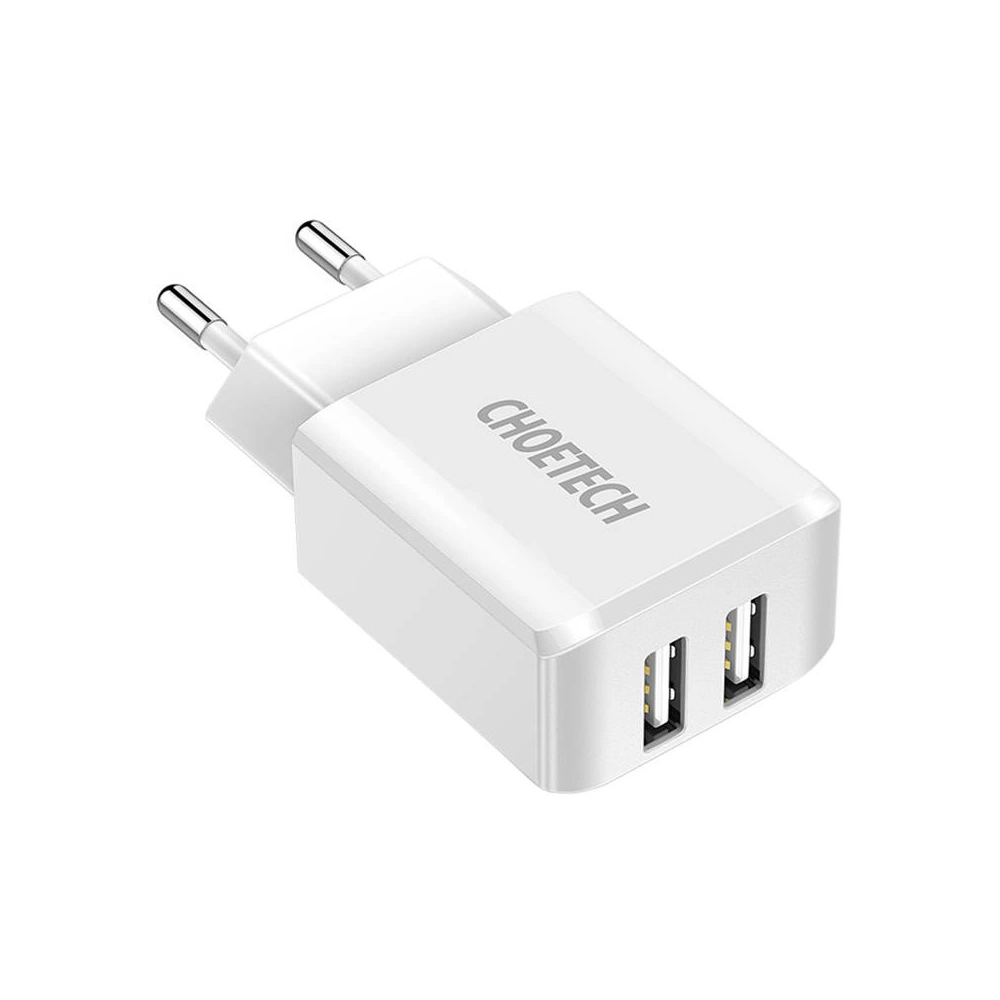 Hurtownia GSM - Ładowarka sieciowa Choetech C0030, 2A, 2xUSB (biały) - CHT20 - {ean13} - Hurt