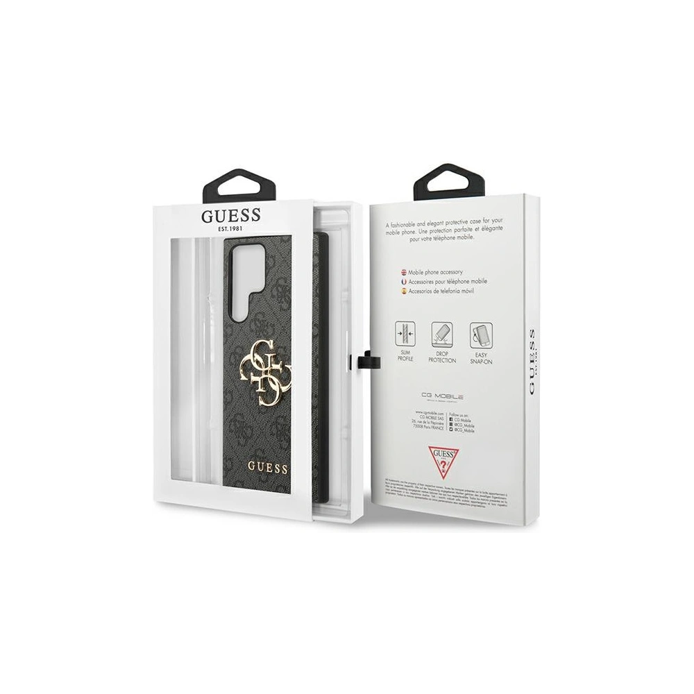 Hurtownia GSM - Etui Guess GUHCS23L4GMGGR Samsung Galaxy S23 Ultra szary/grey hardcase 4G Big Metal Logo - GUE2366 - {ean13} - Hurt