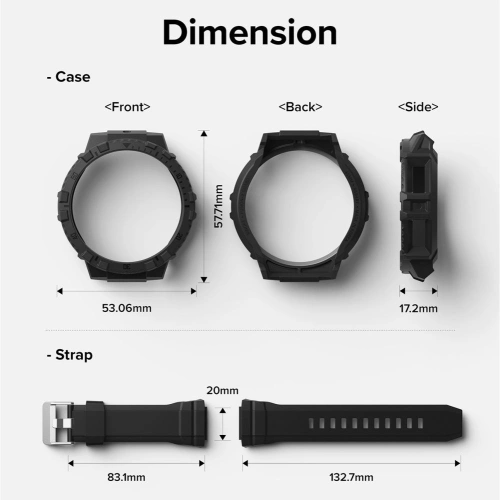 Etui + pasek Ringke Fusion X Guard Samsung Galaxy Watch 5 Pro 45mm Black