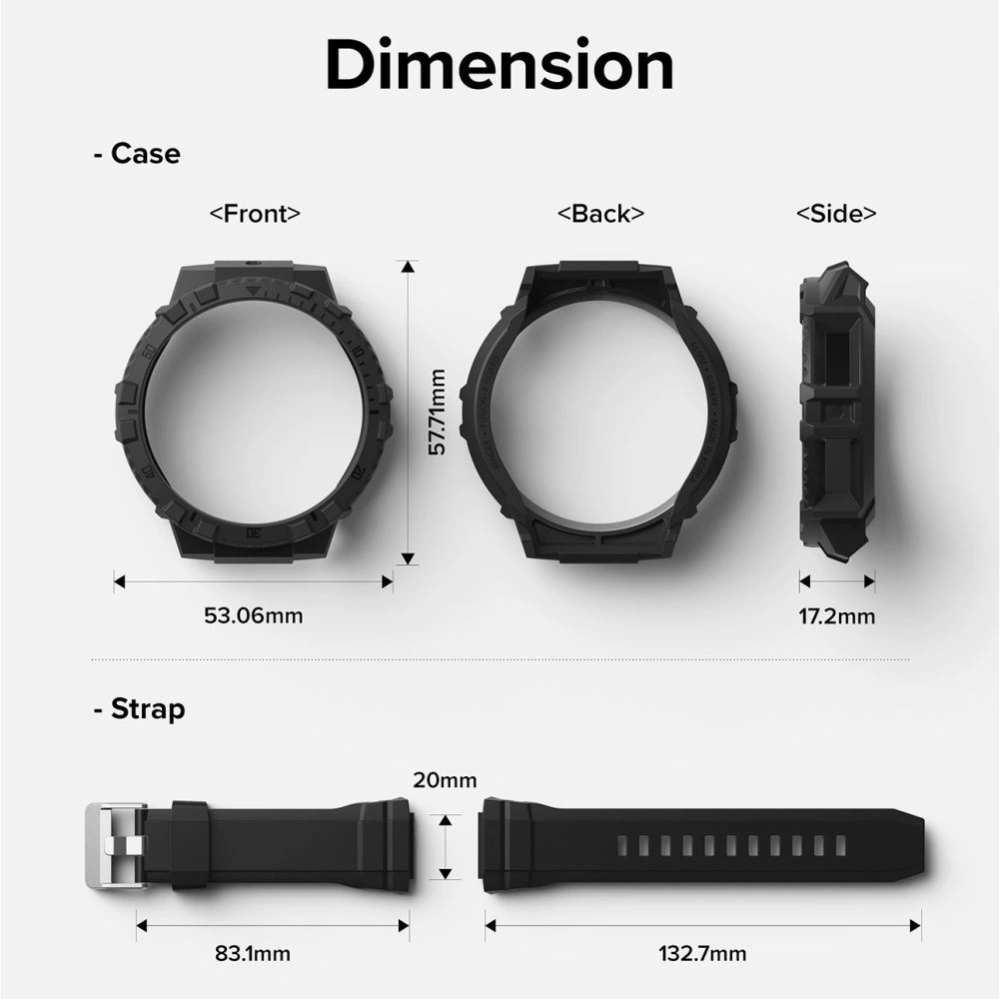 Hurtownia GSM - Etui + pasek Ringke Fusion X Guard Samsung Galaxy Watch 5 Pro 45mm černé - RGK1745 - {ean13} - Hurt