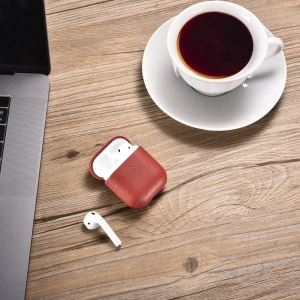 Hurtownia GSM - Etui iCarer Leather Nappa Apple AirPods 2/1 červené - ICR253 - {ean13} - Hurt