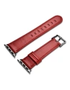 Pasek iCarer Leather Vintage Apple Watch 4/5/6/7/SE/8/9/10 40/41/42mm czerwony