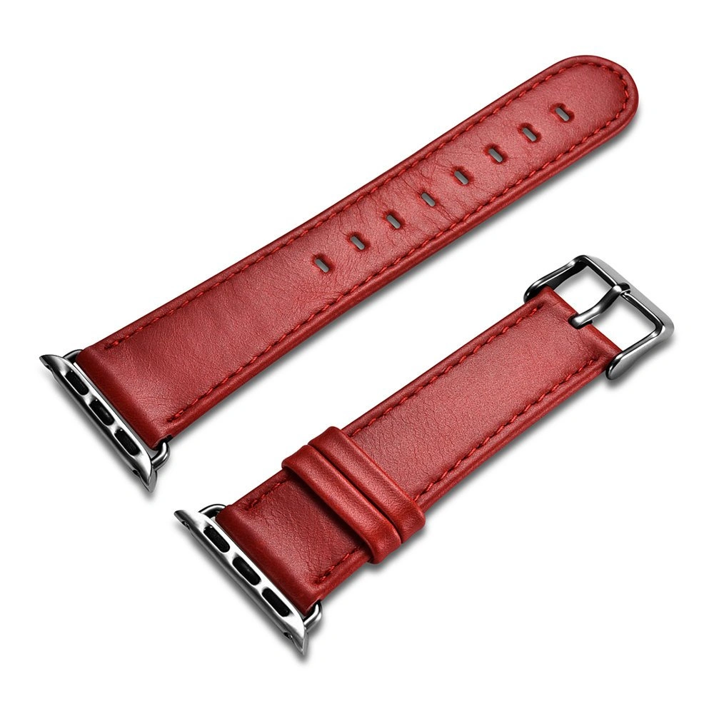Hurtownia GSM - Pasek iCarer Leather Vintage Apple Watch 4/5/6/7/SE/8/9/10 40/41/42mm czerwony - ICR254 - {ean13} - Hurt