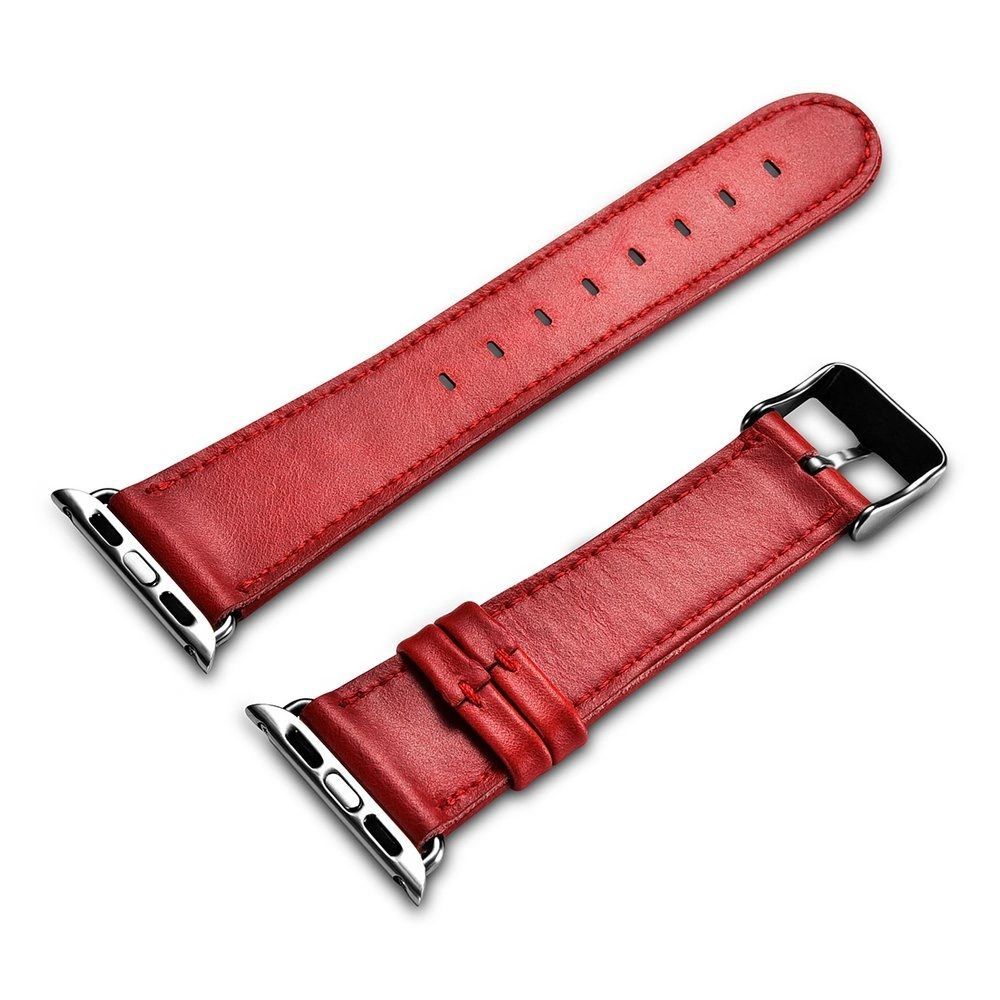 Wholesale Belt iCarer Leather Vintage Apple Watch 4/5/6/7/SE/8/9/10 40/41/42mm red - ICR254 - {ean13} - Hurt