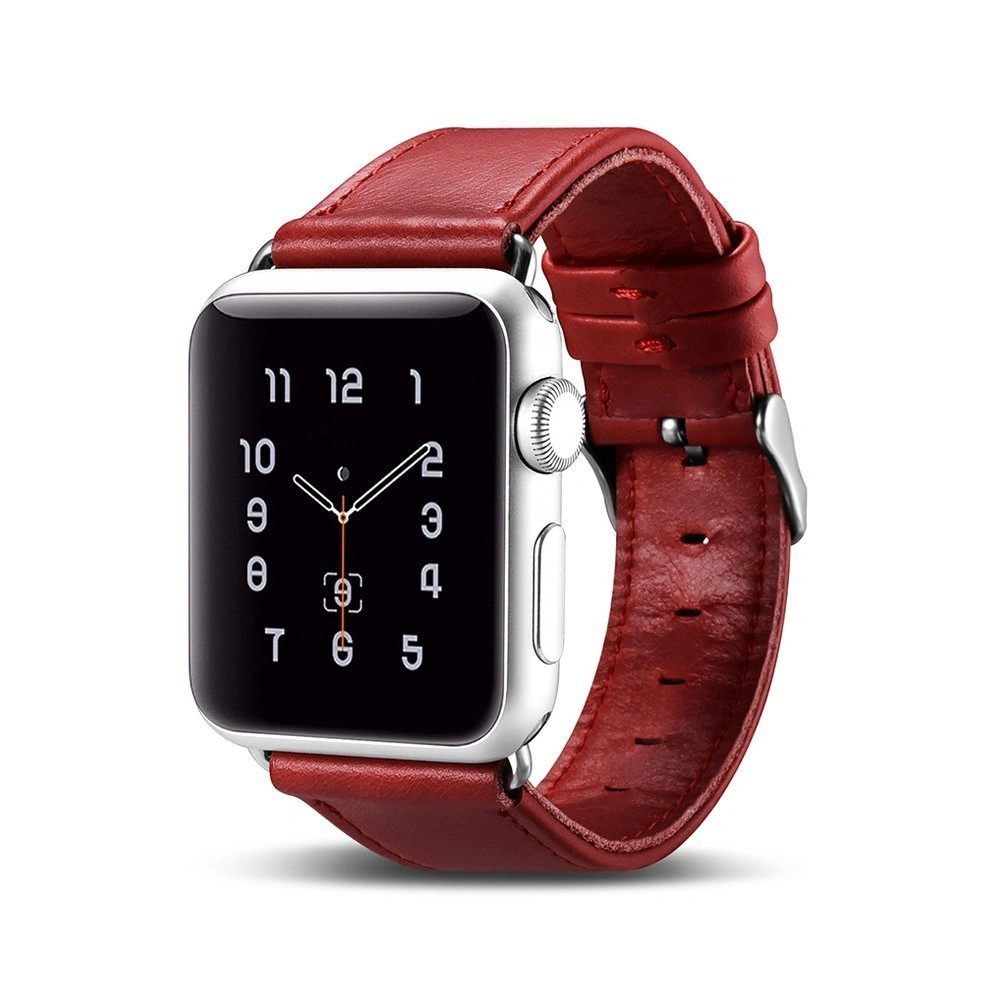 Hurtownia GSM - Pasek iCarer Leather Vintage Apple Watch 4/5/6/7/SE/8/9/10 40/41/42mm piros - ICR254 - {ean13} - Hurt