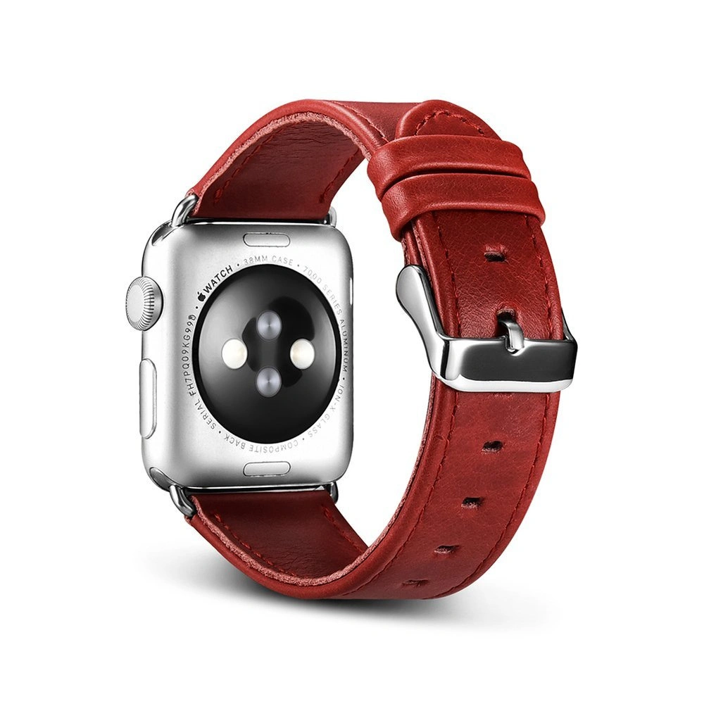 Hurtownia GSM - Pasek iCarer Leather Vintage Apple Watch 4/5/6/7/SE/8/9/10 40/41/42mm czerwony - ICR254 - {ean13} - Hurt