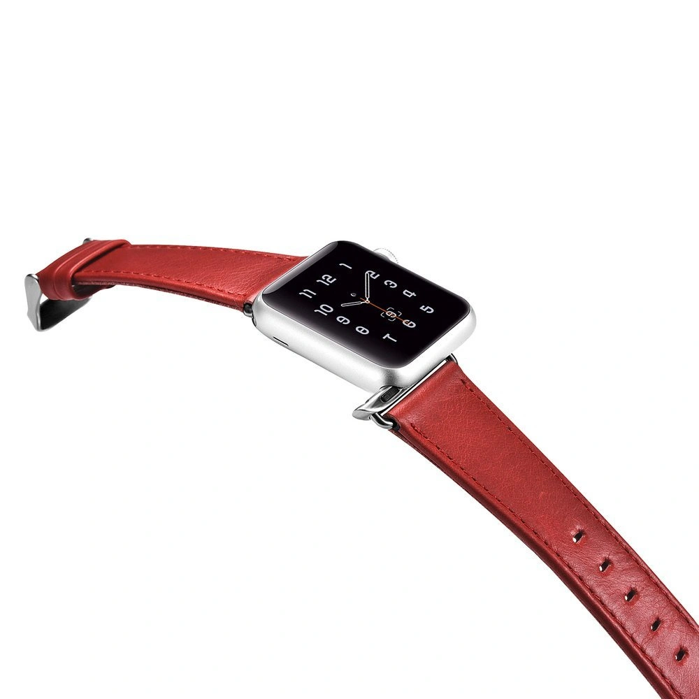 Hurtownia GSM - Pasek iCarer Leather Vintage Apple Watch 4/5/6/7/SE/8/9/10 40/41/42mm czerwony - ICR254 - {ean13} - Hurt