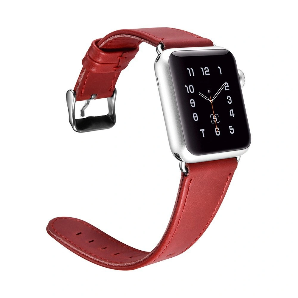 Hurtownia GSM - Pasek iCarer Leather Vintage Apple Watch 4/5/6/7/SE/8/9/10 40/41/42mm piros - ICR254 - {ean13} - Hurt