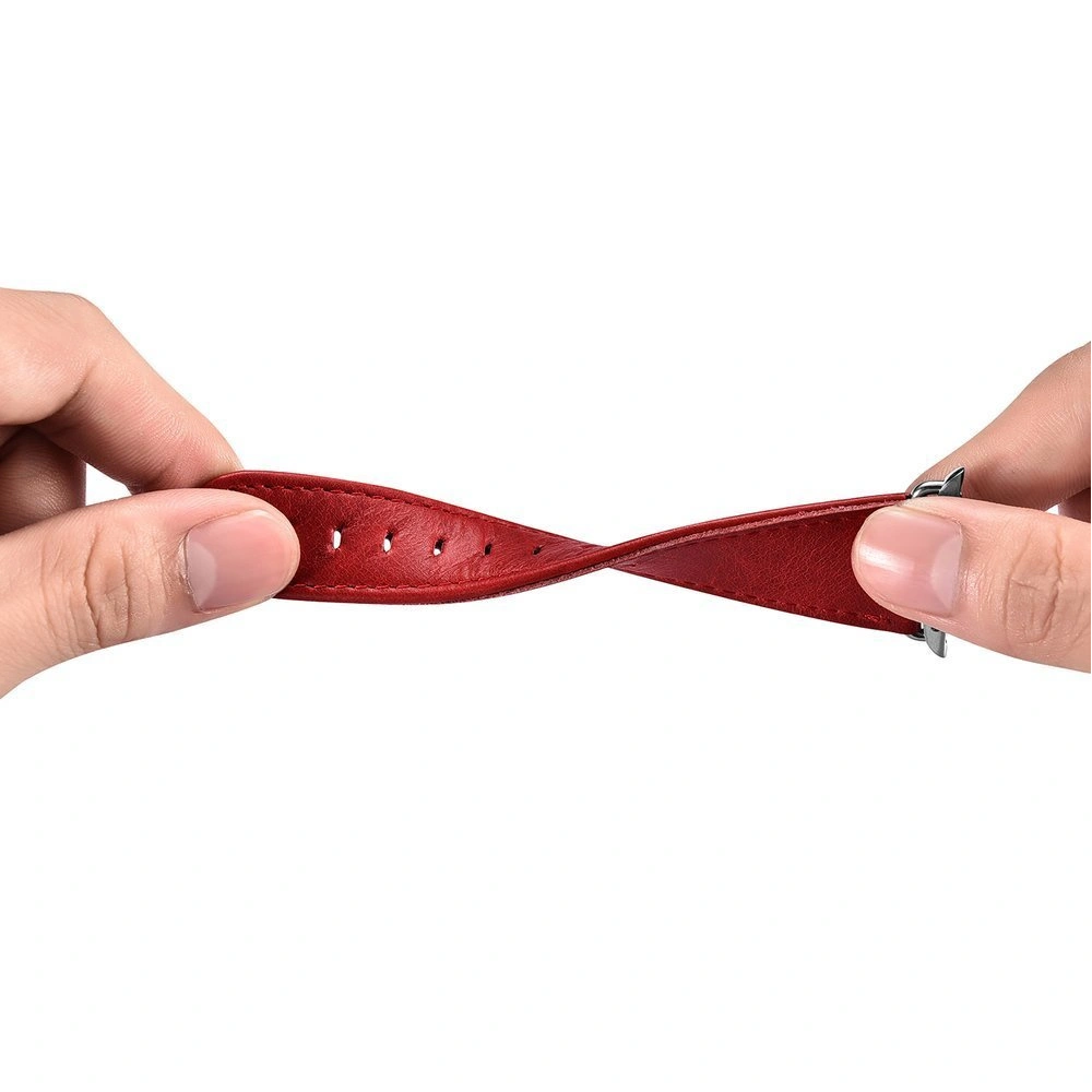 Wholesale Belt iCarer Leather Vintage Apple Watch 4/5/6/7/SE/8/9/10 40/41/42mm red - ICR254 - {ean13} - Hurt