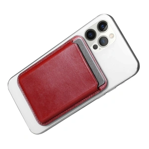 Hurtownia GSM - Kártyatartó MagSafe iCarer bőr piros - ICR255 - {ean13} - Hurt