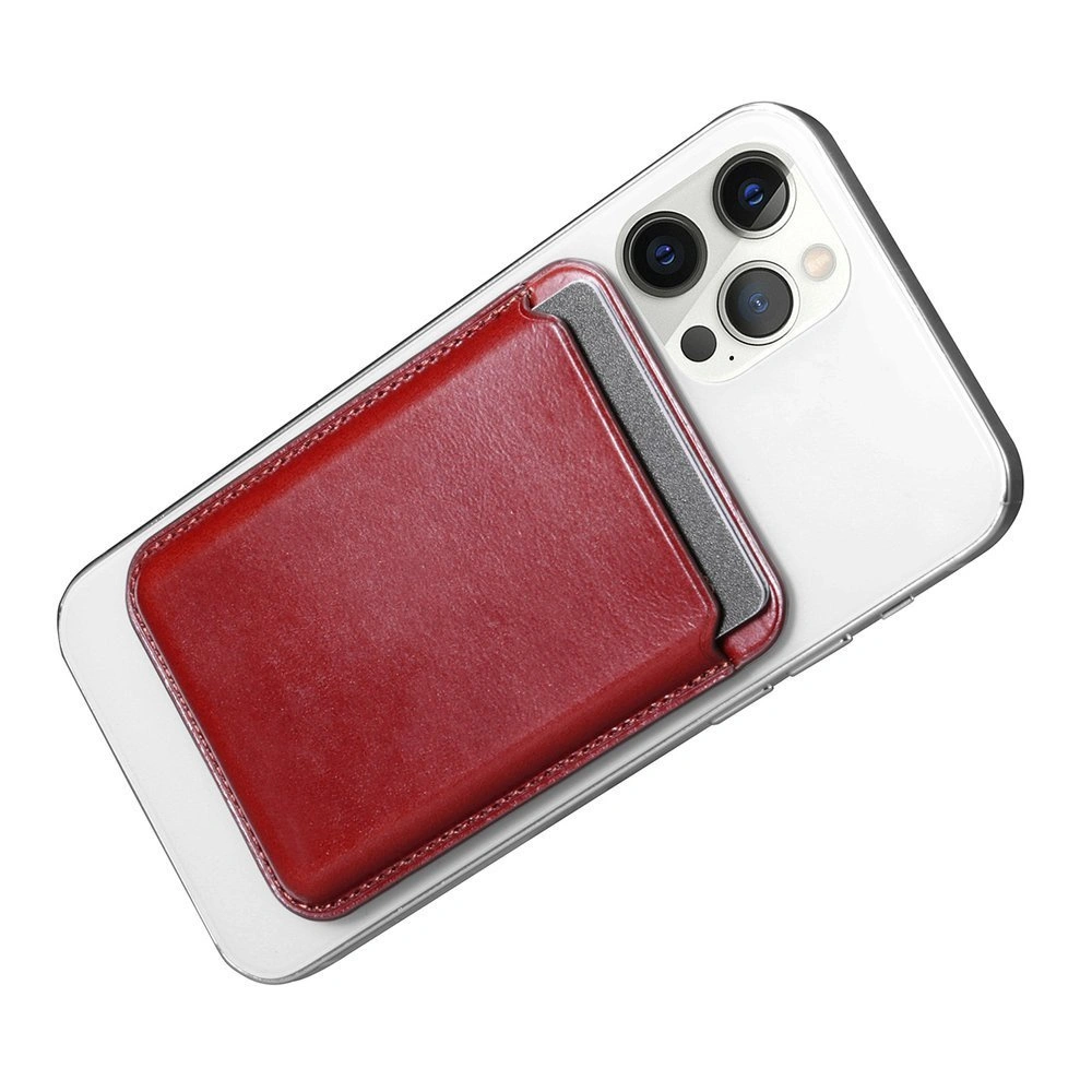 Hurtownia GSM - MagSafe Kartenetui iCarer Leder rot - ICR255 - {ean13} - Hurt