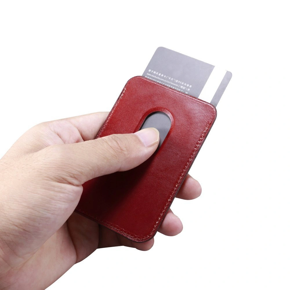 Hurtownia GSM - MagSafe Kartenetui iCarer Leder rot - ICR255 - {ean13} - Hurt