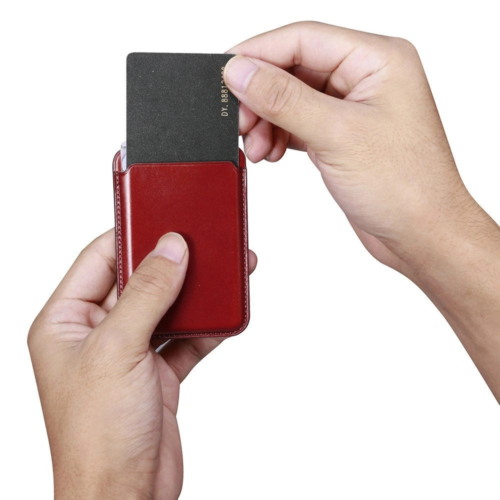 Hurtownia GSM - Kapsa na karty MagSafe iCarer kůže červená - ICR255 - {ean13} - Hurt