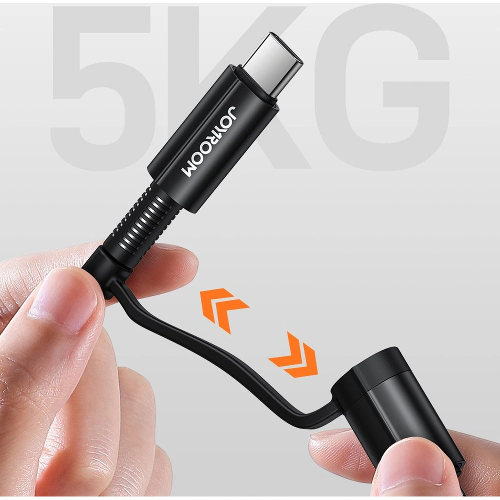 Hurtownia GSM - Kabel Joyroom 4w1 USB-C/USB-A - USB-C/Lithtning Quick Charge Power Delivery 3 A 60 W 1,2 m schwarz (S-1230G3) - JYR557 - {ean13} - Hurt