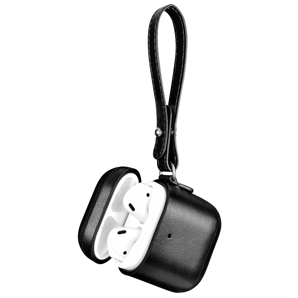 Hurtownia GSM - Etui iCarer bőr vintage Apple AirPods 2/1 + fekete pánt - ICR257 - {ean13} - Hurt