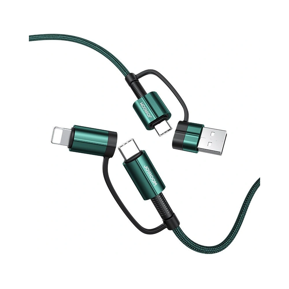 Hurtownia GSM - Kabel Joyroom 4w1 USB-C/USB-A - USB-C/Lithtning Quick Charge Power Delivery 3 A 60 W 1,2 m zielony (S-1230G3) - JYR558 - {ean13} - Hurt