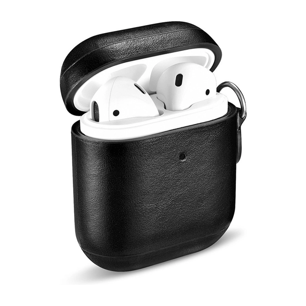 Hurtownia GSM - Etui iCarer bőr vintage Apple AirPods 2/1 + fekete pánt - ICR257 - {ean13} - Hurt