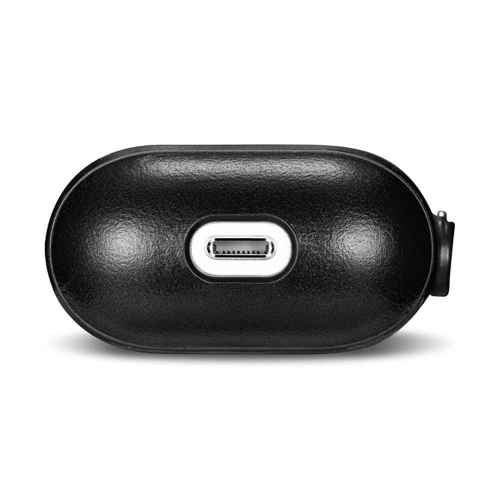 Etui iCarer Leather Vintage Apple AirPods 2/1 + pasek czarny