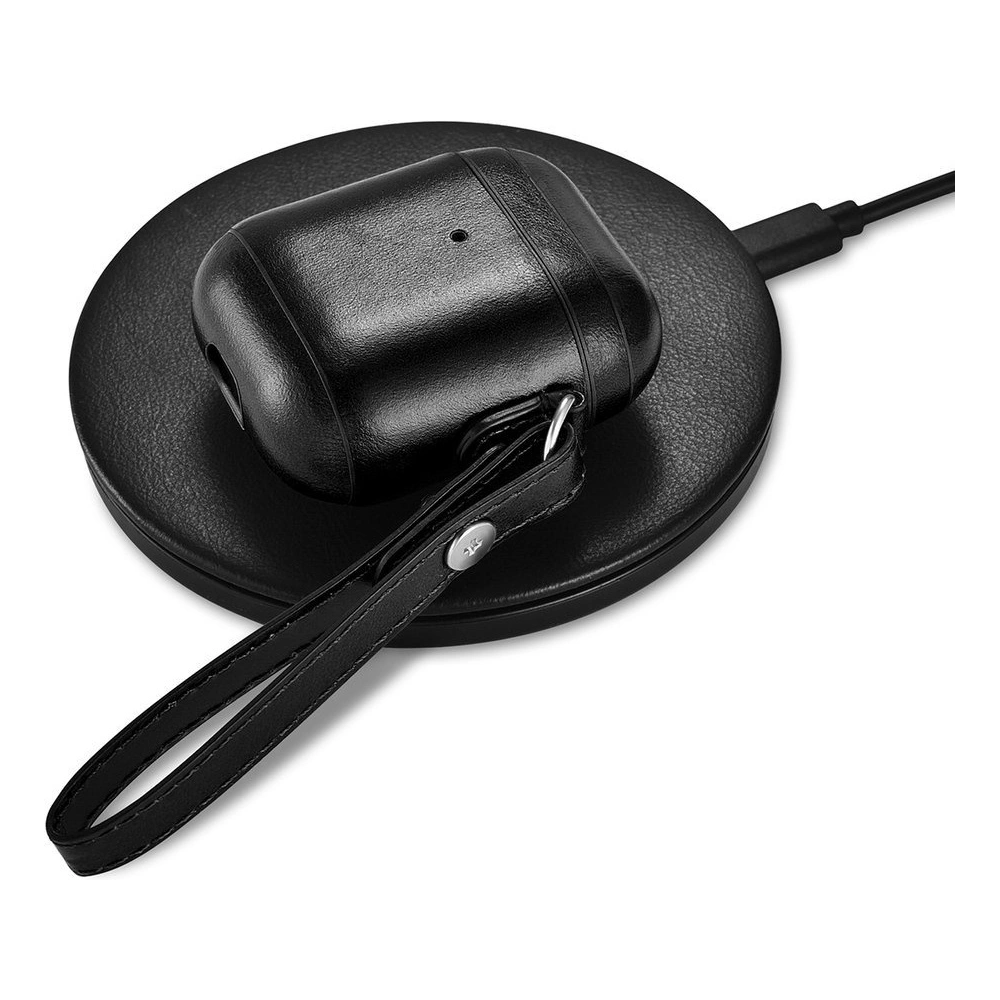 Hurtownia GSM - Etui iCarer bőr vintage Apple AirPods 2/1 + fekete pánt - ICR257 - {ean13} - Hurt