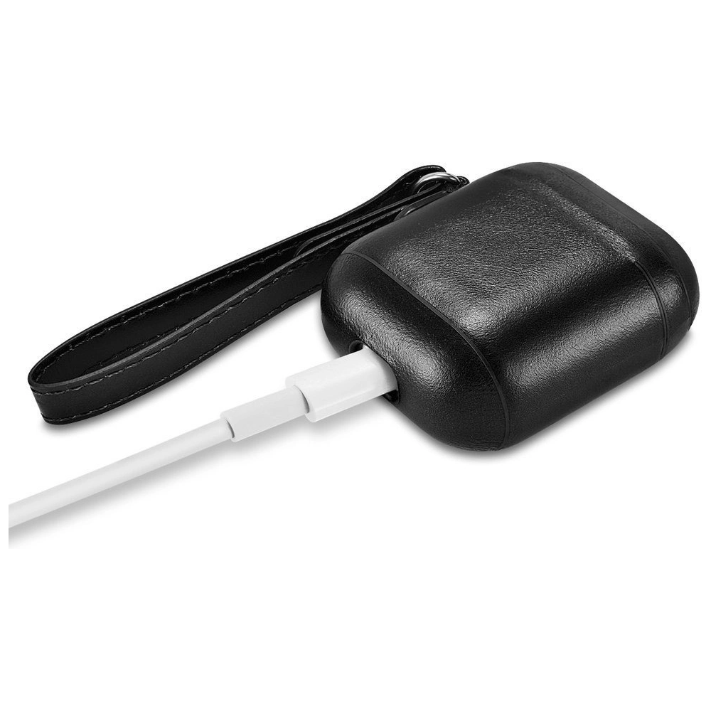 Hurtownia GSM - Etui iCarer bőr vintage Apple AirPods 2/1 + fekete pánt - ICR257 - {ean13} - Hurt