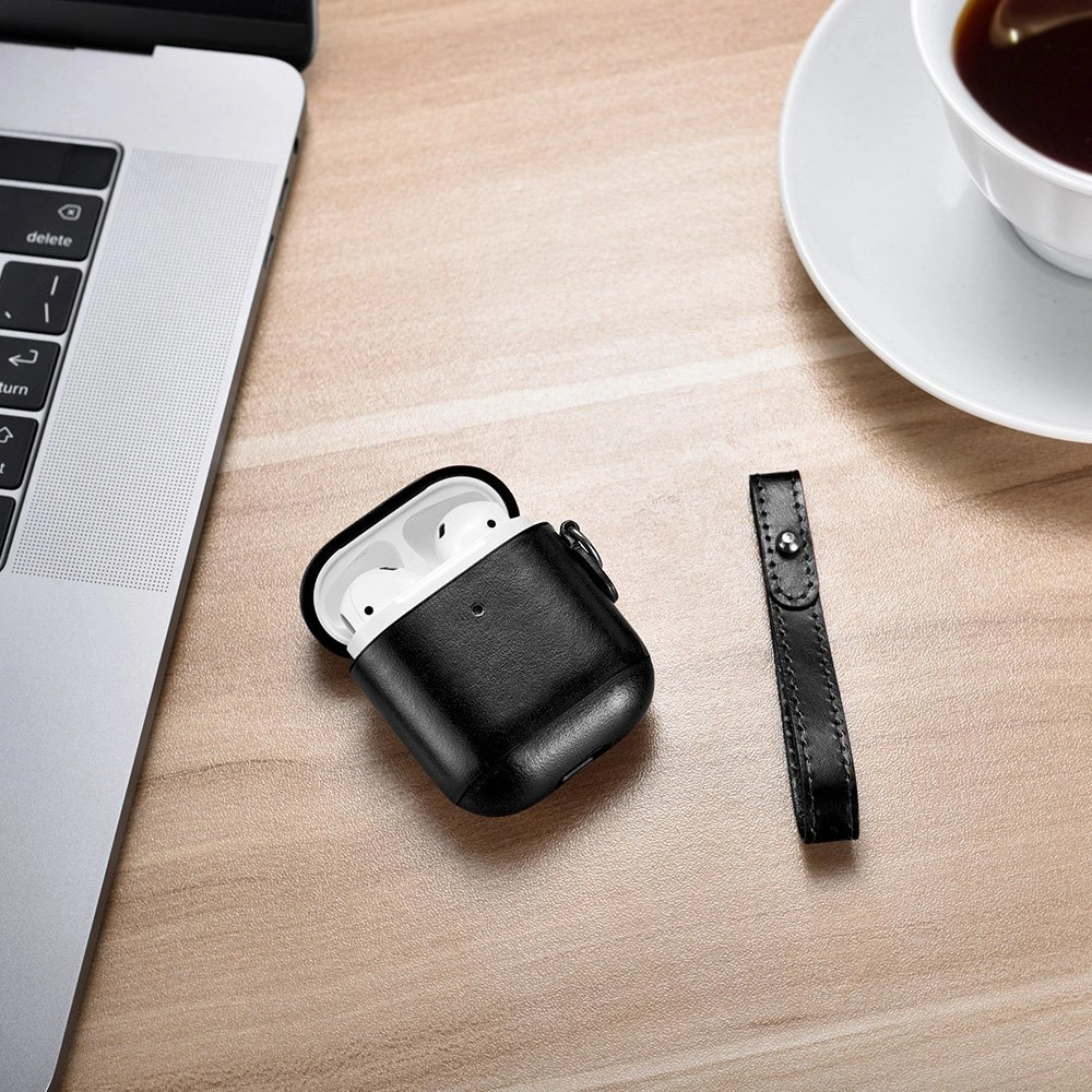 Hurtownia GSM - Etui iCarer bőr vintage Apple AirPods 2/1 + fekete pánt - ICR257 - {ean13} - Hurt